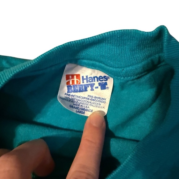 Vintage Skiing Aspen Single Stitch 1980s Neon Size Large - Picture 3 of 4